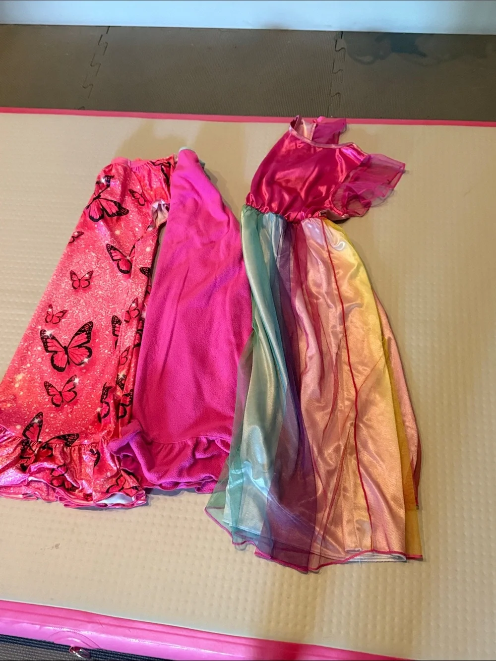 Girls' Pink Unicorn and Rainbow Dress-Up Costume Set